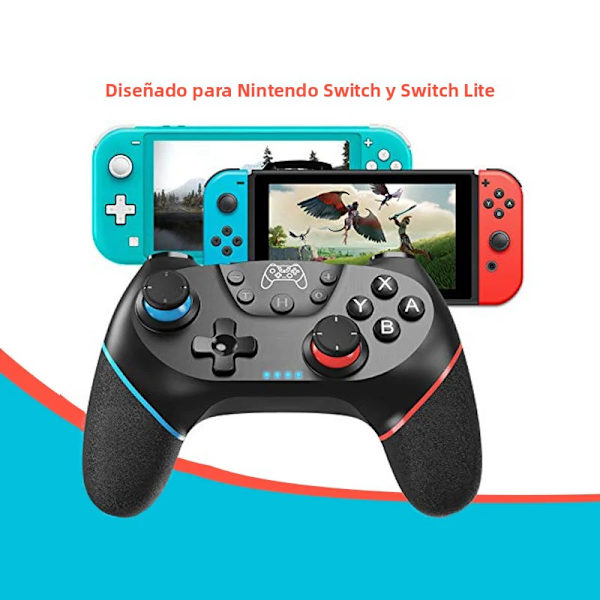 Svart trådløs Pro-kontroller kompatibel med Nintendo Switch, Switch Lite og OLED, Bluetooth-spillkontroller