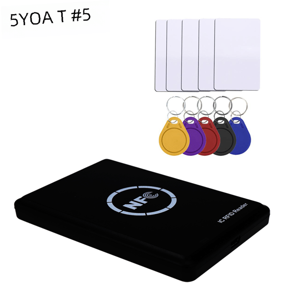 RFID NFC Smartkortleser/-skriver 13,56MHz Kryptert Programmerer for Adgangskontroll Nøkkelbrikke A