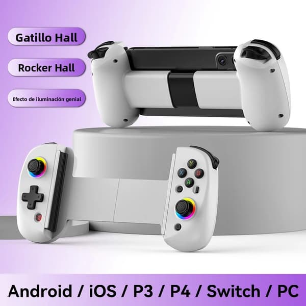 D8 Grå RGB Trådløs Tablet Controller Kompatibel med Switch, Android & iOS