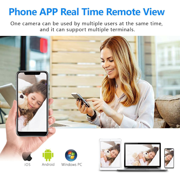 Minste trådløse Wifi IP-kamera, HD1080P bærbar kamera med videoopptak Live Feed, fjernvisning for sikkerhet med iOS Android APP