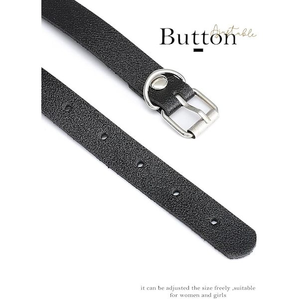 Punk nahkainen vyötäröketju Vyö musta valja Body Chain Ring