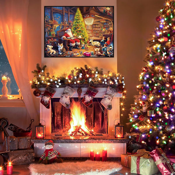 Julekalender Jigsaw Puzzle 1000 Brikker Jule Nedtælling Jigsaw Puzzle Blind Box Legetøj