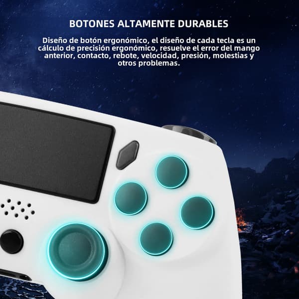 Rød trådløs spilcontroller, kompatibel med PS4, PS3 og PC, 6-akset gyro, berøringsplade, dobbelt vibration