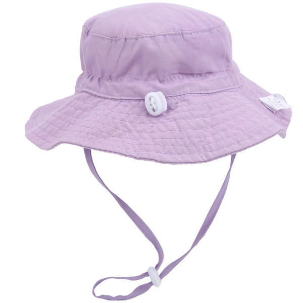 Børns solhat, vindafvisende, trykt strandhat, justerbar solhat, lilla S (46-50) purple S (46-50)