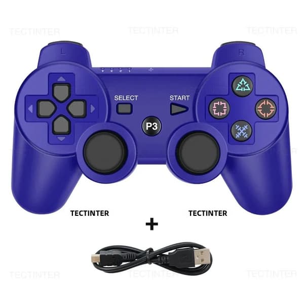 Pink Bluetooth Game Controller, Kompatibel med PS3-konsol, Trådløs 6-akset Gamepad, Indbygget batteri