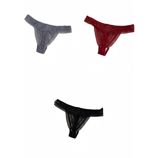 Naisten stringit, seksikäs, ohut, yhden kappaleen, iholle miellyttävä, sopii urheiluun ja joogaan, kolmen kappaleen setti. XL