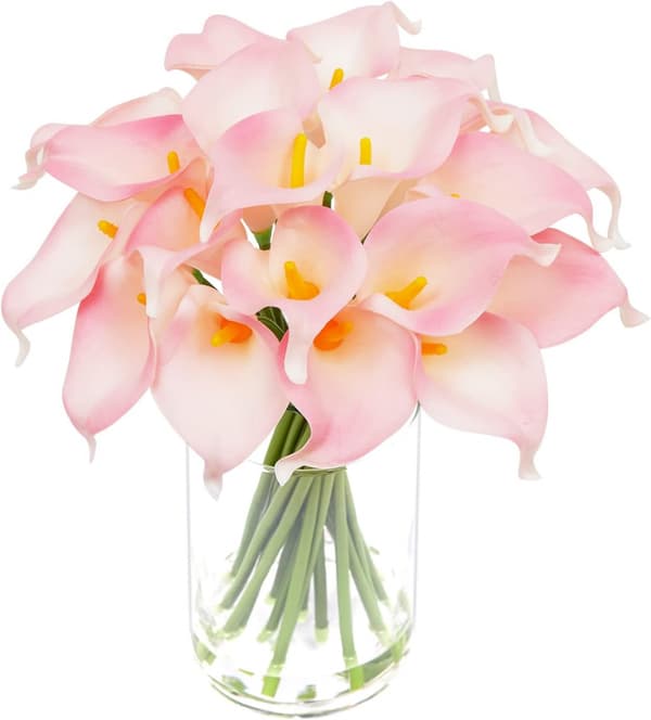 Kunstige blomster, rosa, 20 stk. pink