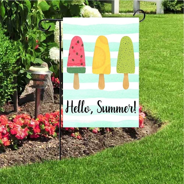 Glædelig Jul Træ Rød Haveflag Vinter Snefnug Dobbeltsidet Flag 12\" x 18\", Jul Rustik Vinter Sne Ferie Nytår Lille Haveflag Banner Summer