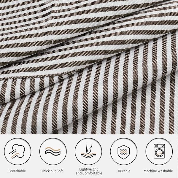 2-pack Köksförkläden, Justerbar Bib Mjuk Kockförkläde med 2 Fickor för Män Kvinnor Taupe Taupe