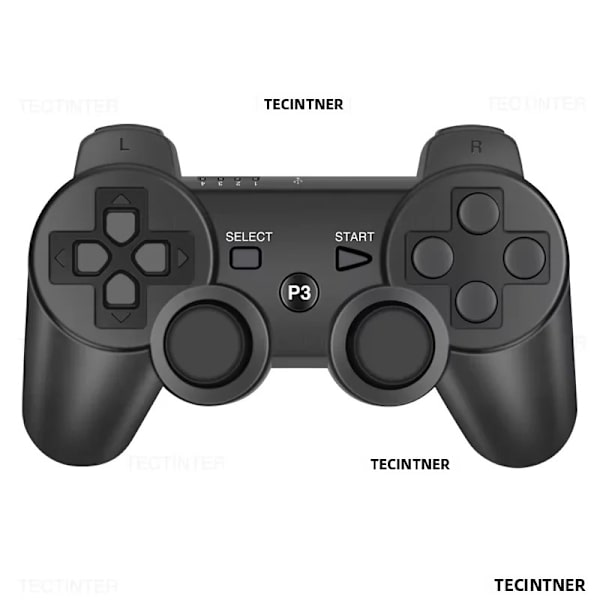 Rød trådløs Bluetooth-spilcontroller, kompatibel med PS3 og PC, gamepad-joysticktilbehør