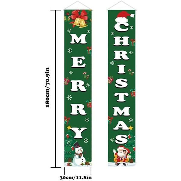 Juldekorationer God Jul Banner Utomhus Inomhus, Hängande God Jul Dekorationer för Hemmet, Inomhus Utomhus Juldekoration Vägg Framdörr
