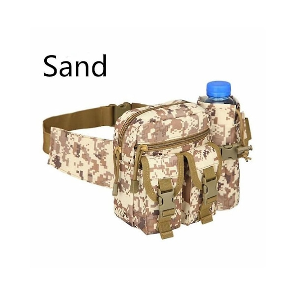 Herr Tactical Casual Fanny Vattentät Väska Midjeväska Utomhus Militär Väska Sand Trä