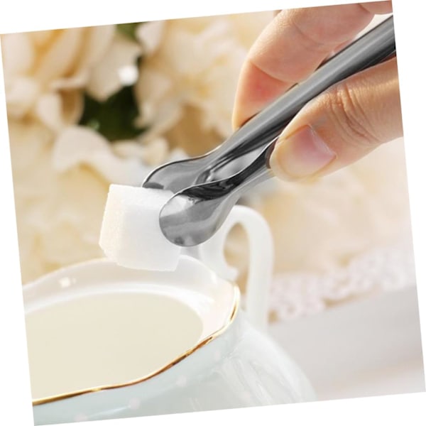 6 stk Isbitang, Sukkertang, Isbittang, Isbitklype, Kubbesukker Tang Klype Klemme Iskaffe Tang Matservering Klype Rustfritt Klype Brødklype Blank