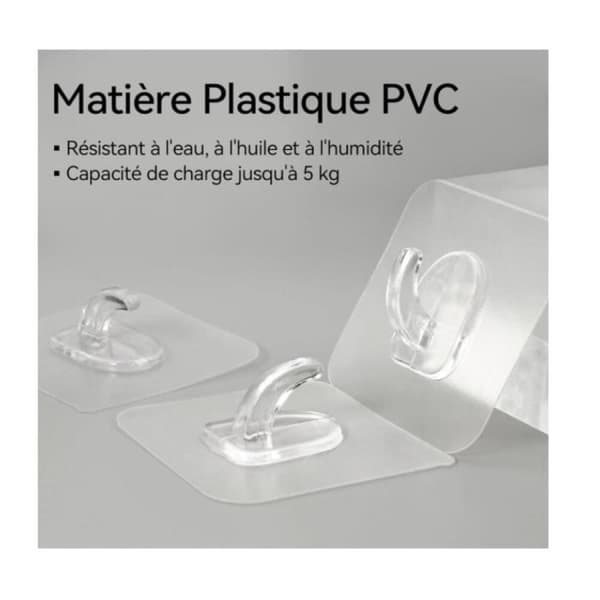 Umerkede kroker, 40 stk per pakke, transparent PVC, 6x6cm 40pcs