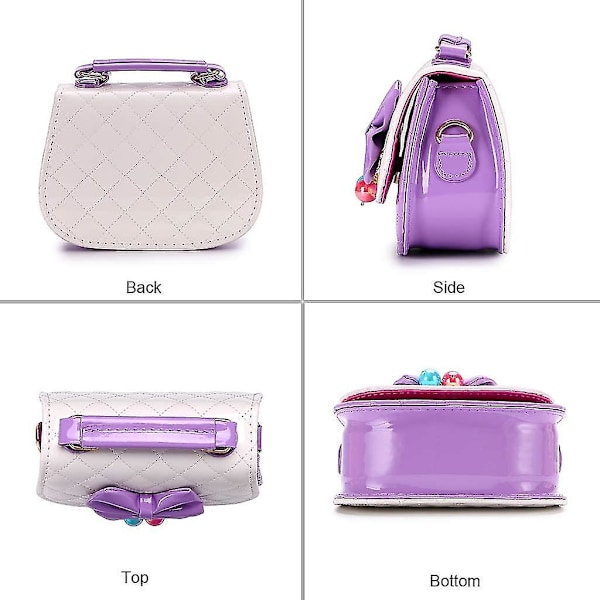 Liten jentebåndsveske Pu Cross Body Håndveske Mini Mote Tote Messenger Bag Med Håndtak-mxbc