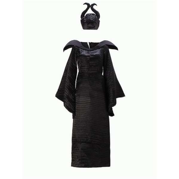 Halloween Tornerose Heks Maleficent Kjole Til Voksen Wicked Witch Carnival Cosplay Kostume Outfit Q L