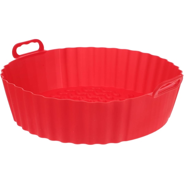 Bakplåt för Airfryer, Återanvändbar Airfryer-matta, Fritöstillbehör, Airfryer-tillbehör för Ugn, Silikonmatta för Airfryer Red