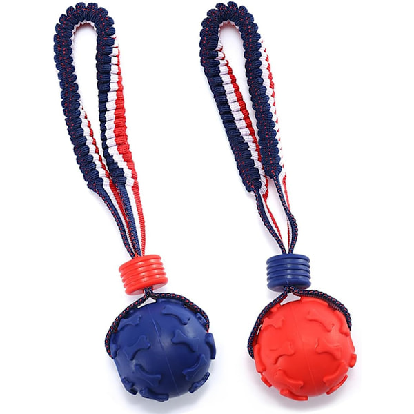 Pet Ball, Dog Toy Ball, Toy Dog Ball with Rope, pet Interactive Toy, Rope Dog Ball Toy, Throwing Toy Ball, Small and Medium-Sized Dogs, Tough Rope, Du