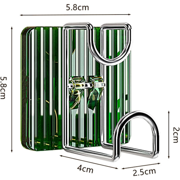 Seinäkiinnitettävä altaan koukku, itseliimautuva monitoiminen säilytysteline altaan koukut, järjestäjähylly riippuva vihreä Green