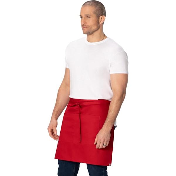 Unisex Halv Bistro Serverförkläde Red