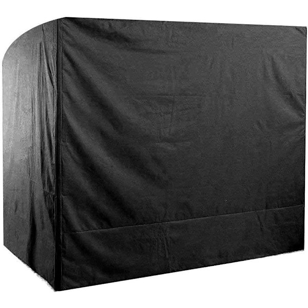 Utomhusgungskydd, Gungskydd 3-sits Vattentätt, 87x49x 67 tum, Veranda Gungskydd för Utomhusmöbler (Svart) Black