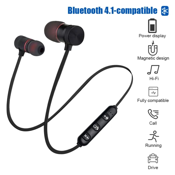 Bluetooth-kuulokkeet Magneettiset Urheilukuulokkeet 4.1 Langattomat Handsfree-kuulokkeet Kaulanauhakuulokkeet Stereo-kuulokkeet iPhone Androidille Gold