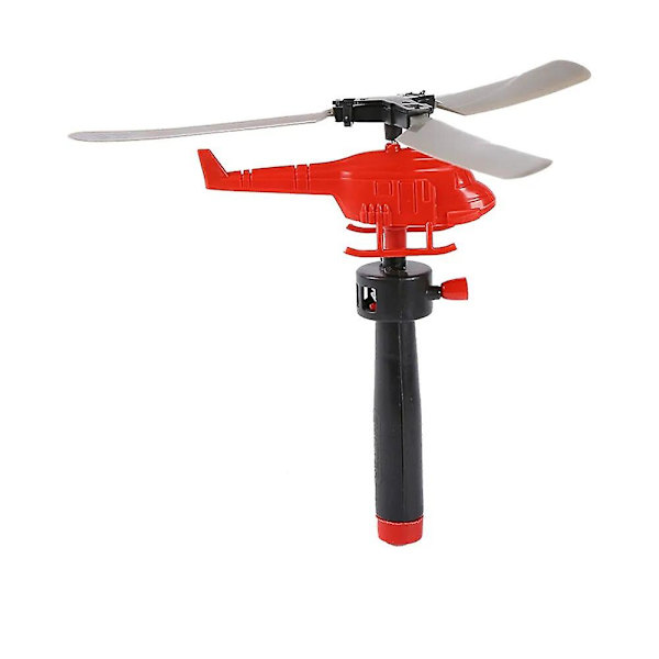 3 st utomhusleksaker för barn Helikopter Bambus Sländplatta Plast Drone Snöre Flygplansmodell Barnpresent Färg Slumpmässig 3pcs