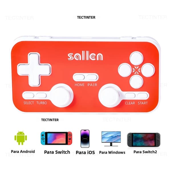 Rød Q103 Bluetooth Trådløs Spilcontroller, Kompatibel med Switch Style, PS3, iOS, Android, PC