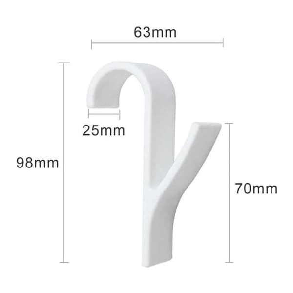 Universell handdukskrok för radiator, plast, vit