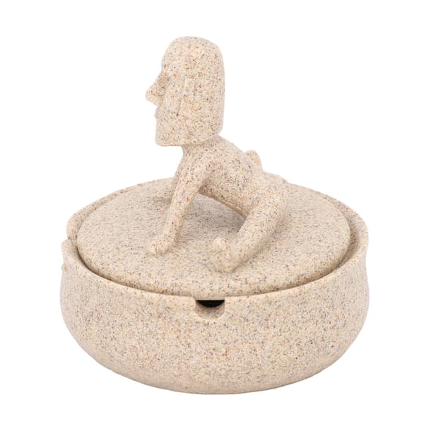 Påskharts Moai-statyer, unika hemdekorationer med lock.