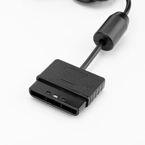 Sort Kablet Gamepad til PS2 Konsol med Dobbelt Vibration, Plug and Play