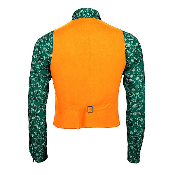Joker Cosplay-dräkt för män och barn Arthur Fleck komplett set Halloween-maskerad karnevaldräkt Without wig XXL