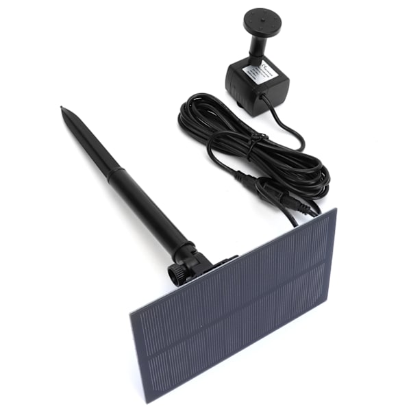 Udendørs solcelledrevet springvand flydende fuglebad spray landskabshave dekoration firkant 5V