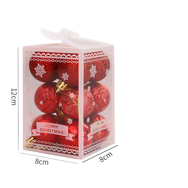 Julepynt hengende ring julekule red