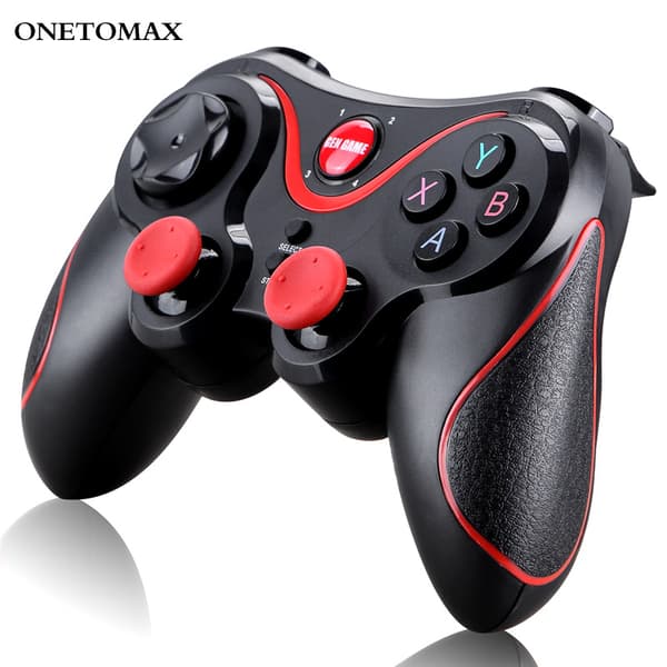 S3 Bluetooth Gamepad med stativ, trådløs controller kompatibel med Android, iOS, PC, TV