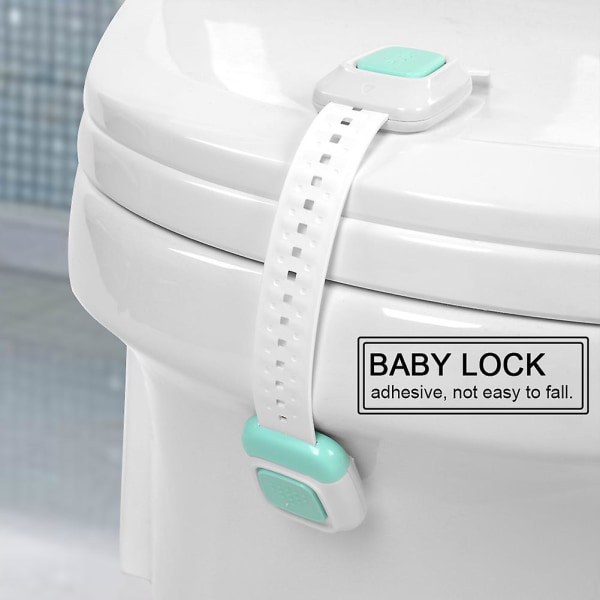 Multifunktionellt justerbart säkerhetslånglås säkerställer baby kylskåpsdörr (grön)