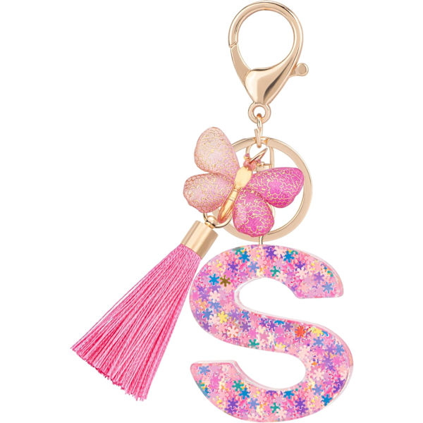 Sööt roosad võtmehoidjad naistele ja tüdrukutele, algustähega võtmehoidjad tutiga, ripatsid võtmetele, rahakotile, käekottidele ja seljakottidele Colorful Pink Butterfly-s