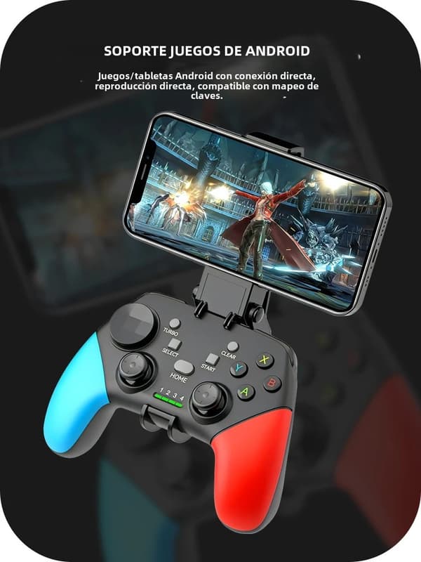 Helt hvid VILCORN Bluetooth Gamepad Kompatibel med Android til spilstyring som Minecraft, Genshin, PUBG, PPSSPP Trådløs og kablet controller