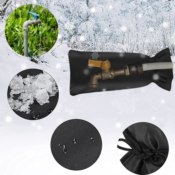 Utomhuskranöverdrag för vinterfrostskydd, 20,4 tum x 8 tum slanganslutningsöverdrag för vinter, återanvändbart tjockare vattentätt isolerat kranöverdrag 20.4"X8" faucet cover