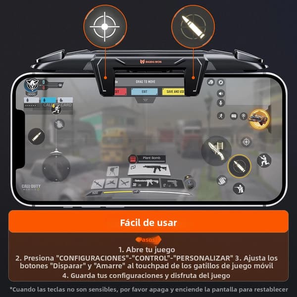 M3 Mobilspel Trigger-adapter för Kontroller, Plug and Play, Kompatibel med iOS och Android