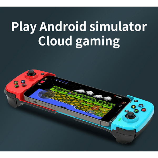 Turkosröd trådlös Bluetooth-handkontroll med Type-C, kompatibel med PS4, iOS, Android, Switch och PC