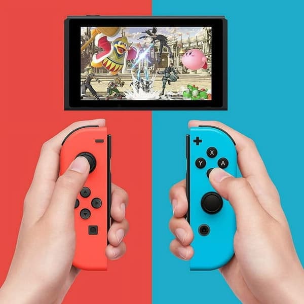 Dobbelt rød controller til Switch Joypad, forbedrede Joypads til Switch Sports spil Neon rød/Neon blå trådløs spil Joypad