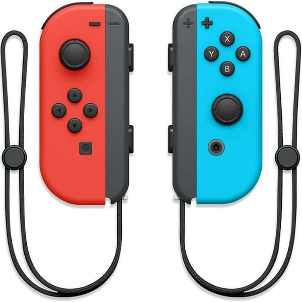 Controller til Switch Joypad, Forbedrede Joypads til Switch Sportsspil - Neon Rød/Neon Blå Trådløs Spil Joypad
