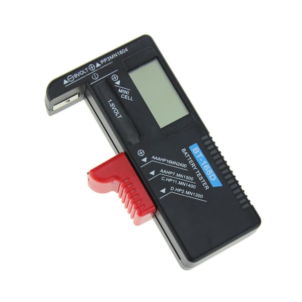 Spänningstestare och detektor BT168D Portabel Hög Precision Digital Display 5:e 7:e 9V Batteritestare 110x64x30mm
