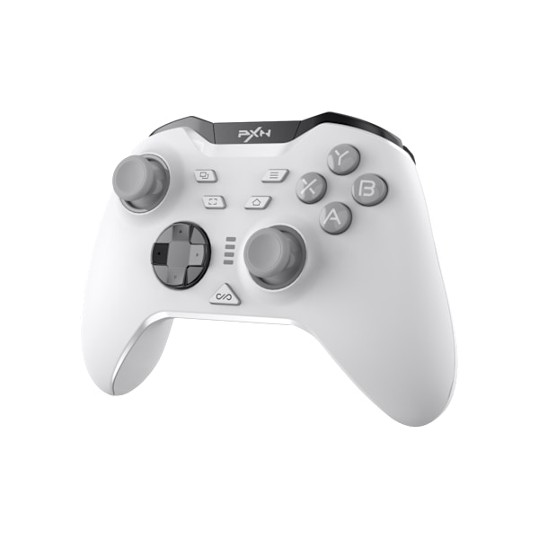 Hvid Bluetooth-spilcontroller, kompatibel med Switch, PC og Android-enheder, Hall-triggere, ergonomisk design
