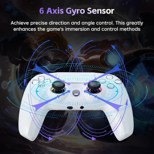 Kablet USB-spilcontroller kompatibel med PS5 / PS4 / PC, Hall Trigger, Dobbelt Vibration