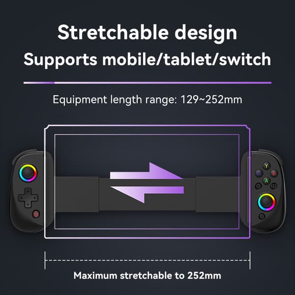 Langaton laserpeli-ohjain, yhteensopiva iOS-, Android-, Switch- ja PS4-konsolien kanssa