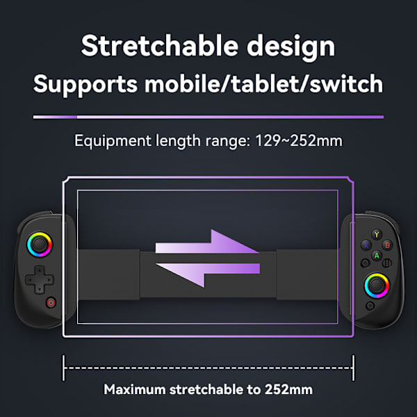 Trådløs Laser Spillkontroller, Kompatibel med iOS, Android, Switch og PS4 Konsoller