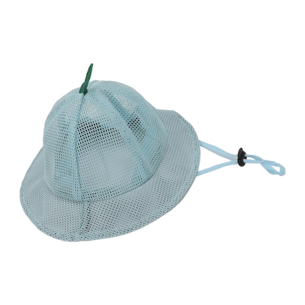 Barnehatt med justerbar snor, søt netting, pustende sommerhatt, blå Blue