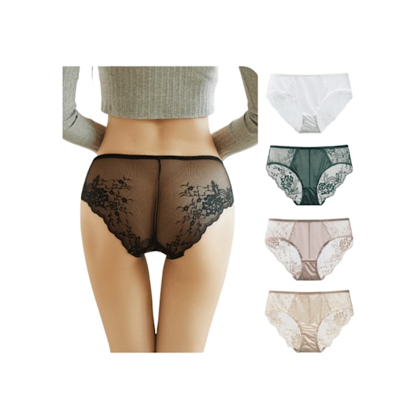 Fem stycken sexiga damtrosor med triangulär form, transparenta och andningsbara, svala och luftiga, bärs utan att framhäva underkläder, bekväma M